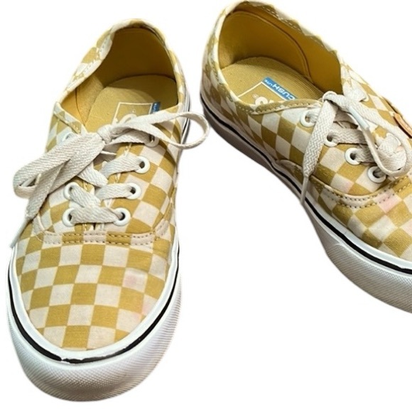 Vans Other - Vans Ultracush Lite Yellow Checked Shoes Mens 6 / Womens 7.5